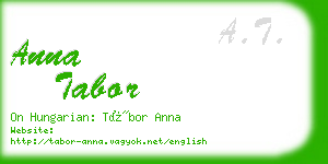 anna tabor business card